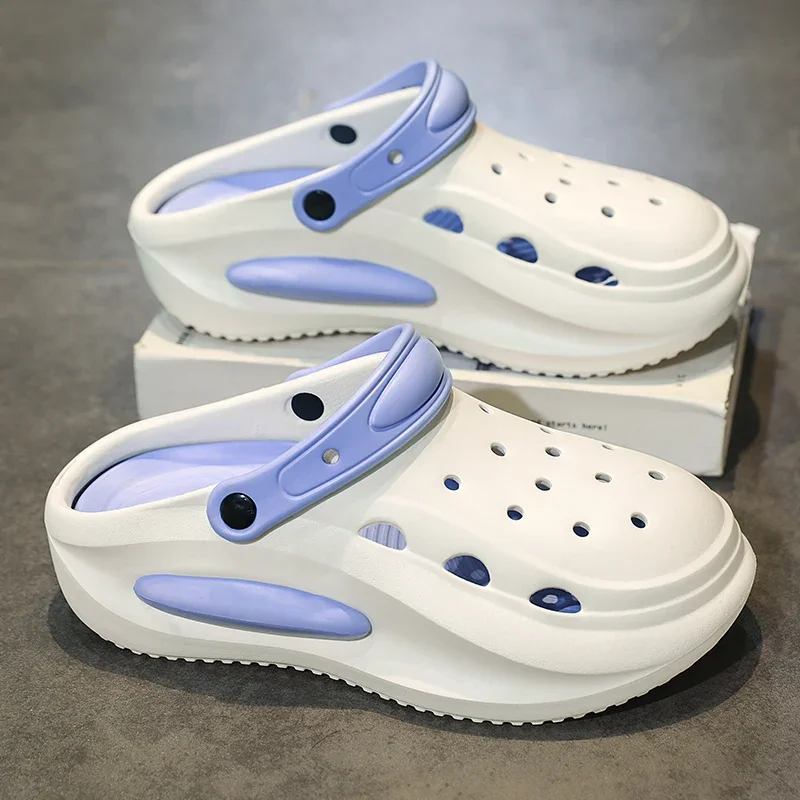 2025 Men and women's new summer thick sole anti-slip wear comfortable sandals beach breathable couple casual slippers men shoes