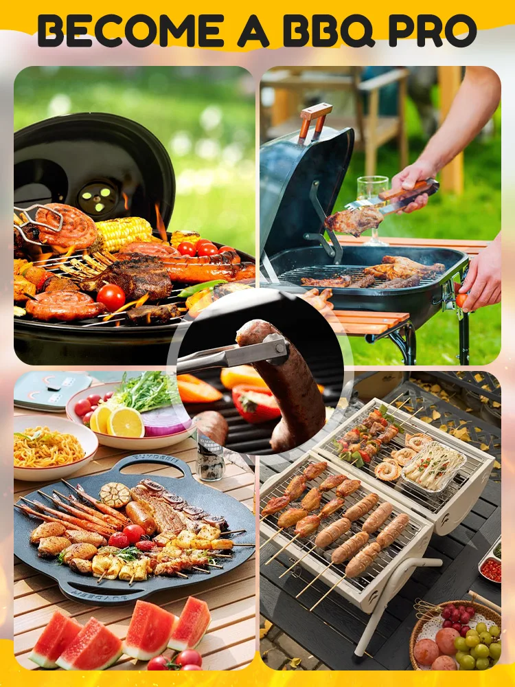BBQ 핫도그 뒤집기 플라이어 스몰 사이즈, 소시지 터닝 집게, 크로스보더, 휴대하기 쉽고 사용하기 편리함, 신제품