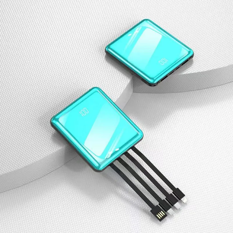 power bank best buy 20000mAh Mini Power Bank High-Voltage Cell Mobile Power Supply Mirror Digital Display Phone External Battery With Four Wires best powerbanks