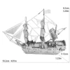 black pearl 3D Metal Puzzle Model Kits DIY Laser Cut Puzzles Jigsaw Toy For Children 5