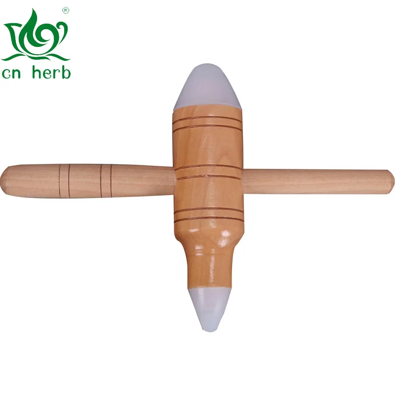 CN Herb Wooden Silica Gel Cross Point Stick Massager Foot Meridian Massage Pen Pedicure Stick Home Back Foot Massage Tool patting board strip meridian patting massager maintenance patting stick fitness patting silica gel health care and