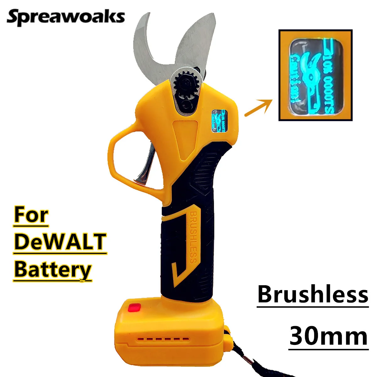 Dewalt 20V 배터리에 적합 브러시리스 전정 가위, 무선 가위, 가지 치기 커터, 전기 가지치기 전동 공구 