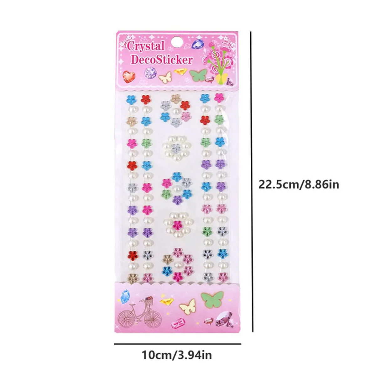 1pc Flowers Acrylic Crystal Diamond Sticker Girls Creative DIY Art Crafts Decoration Scrapbooking Kindergarten Reward Stickers decorative stickers reward stickers