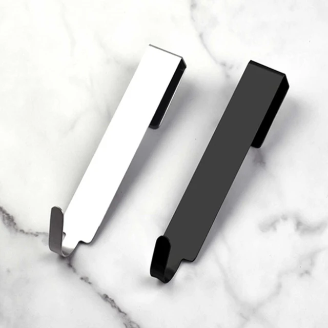 ห้องน้ําประตู Hook สแตนเลส S-Shape ผู้ถือแขวนประตูกระจกชั้นวางผ้าเช็ดตัวอุปกรณ์ห้องน้ํา 6