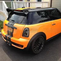 Car Rear Spoiler for Mini R50 R53 R56 JCW Black Carbon Fiber Glass Car Rear Trunk Roof Window Wing Lip for R56 Car Styling 3