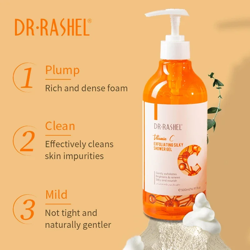 DR.RASHEL VC Scrub Exfoliating Shower Gels Whitening Moisturizing Bath Body Wash Nourishing Skin Cleanser Body Fragrant Perfume