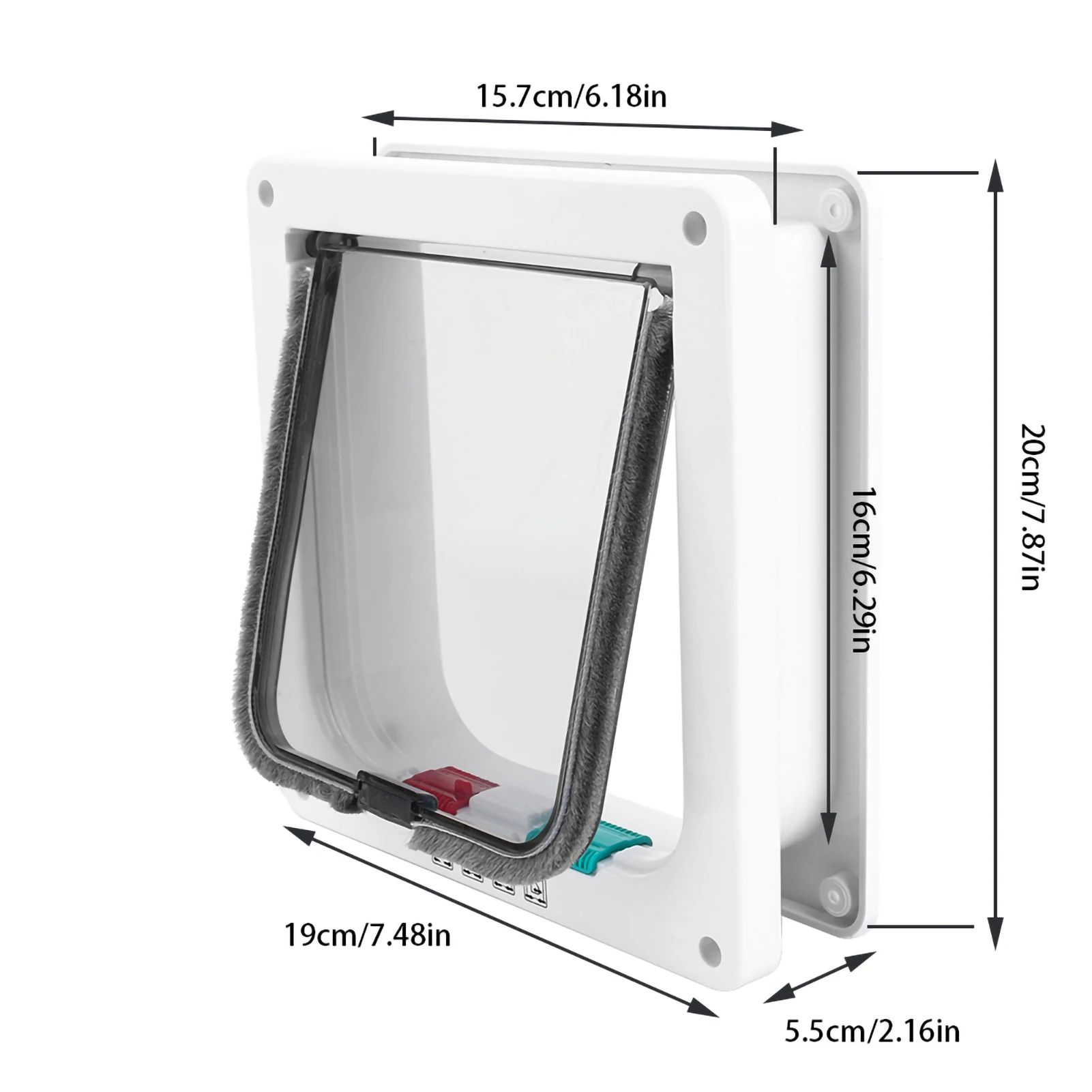 Cat Door Lockable Pet Door Small Dog Pet M Size 4 Way Lockable Cat Small Dog Flap For Care Smart