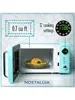 *Retro desktop microwave oven -0.7 cubic feet -700 watts, with LED digital display screen - child lock - easy to clean interior 2