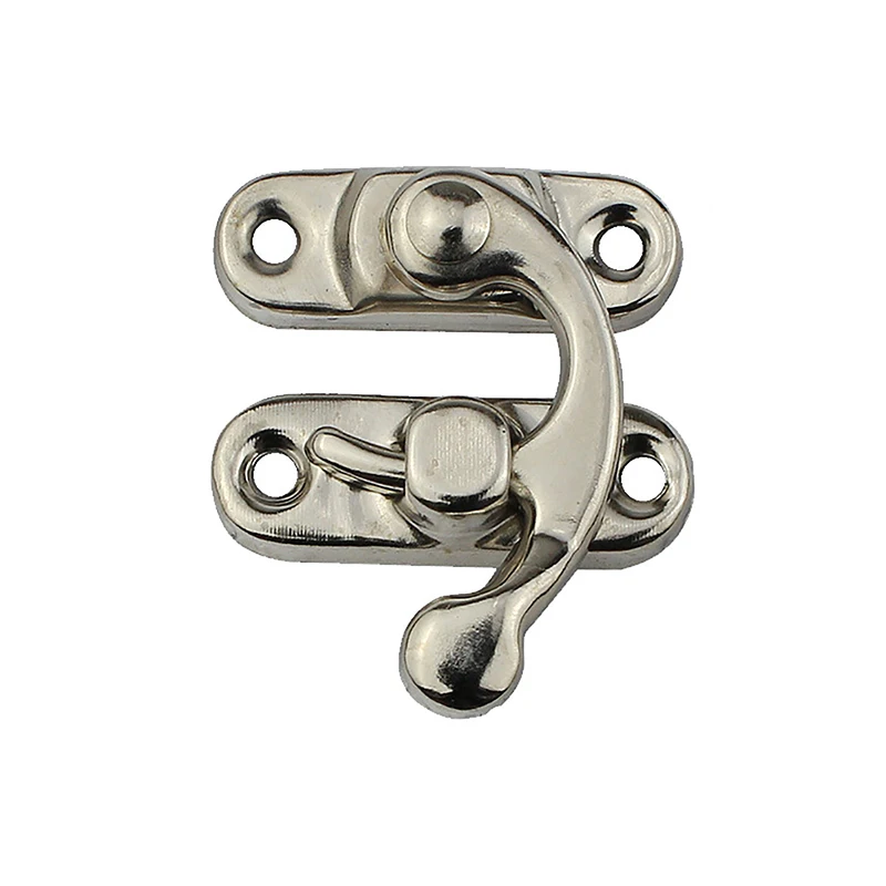 Wooden Box Small Buckle Jewelry Box Buckle Wine Lock Retro Prop Lock Hardware Accessories