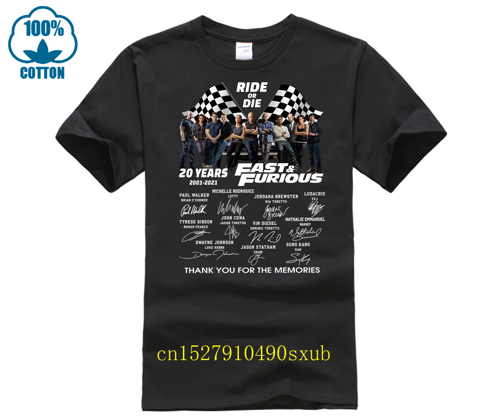 Ride Or Die 20 Anni 2001 2021 Magliette Veloci E Furious Paul Walker T Shirt New Tees T Shirt