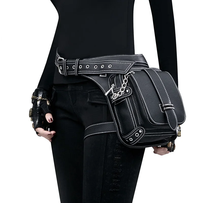 Chikage velký schopnost steampunk fanny pack vysoký kvalita pánské outdoorové bedra sáček osobnost multifunkční crossbody sáček