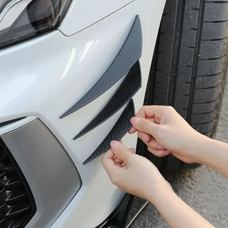 

4/6pcs Universal Front Bumper Lip Decoration Diffuser Splitter Fins Body Spoiler Canards Valence Chin Car Tuning Canard Decor