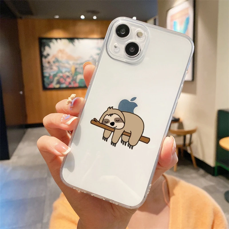 Silicone Clear Cover Cartoon Luxury Couple Style Phone Case