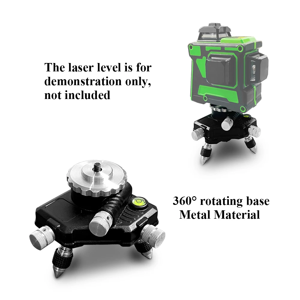 Laser Level Tripod MaKeDa Adjustable Rotation Laser Level Metal Tripod Bracket 360 Rotation Base for 1/4 inch
