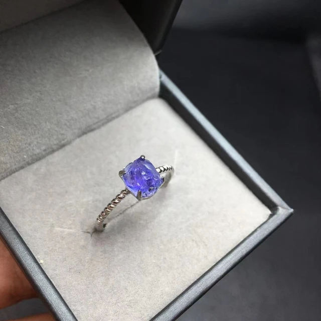 Tanzanite and Diamond 3 Stone Ring in Solid 14K Yellow Gold, So Elegant and  Dainty! | Animal Lover Gifts – The Pink Pigs