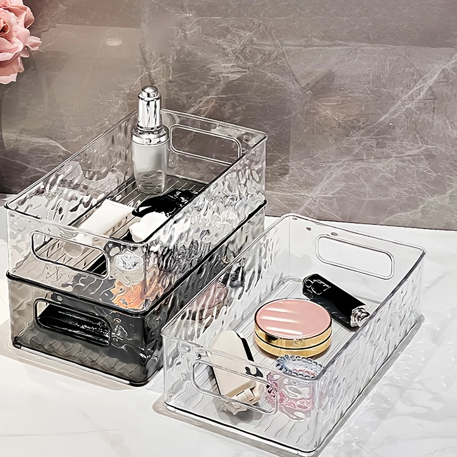 Acrylic Storage Box Desktop Cosmetics Transparent Plastic Box Dormitory Household Facial Mask Skin Box Refrigerator Storage Box 2
