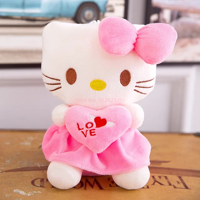 Sanrio Mignon Poupée Hello Kitty Rose Jouet En Peluche Cadeau Minino