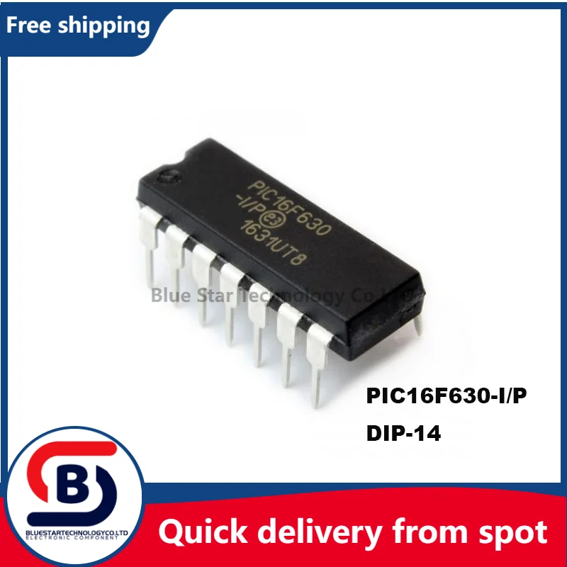 

Free Shipping 10-50pcs/lots PIC16F630-I/P PIC16F630 16F630 Quick delivery from spot