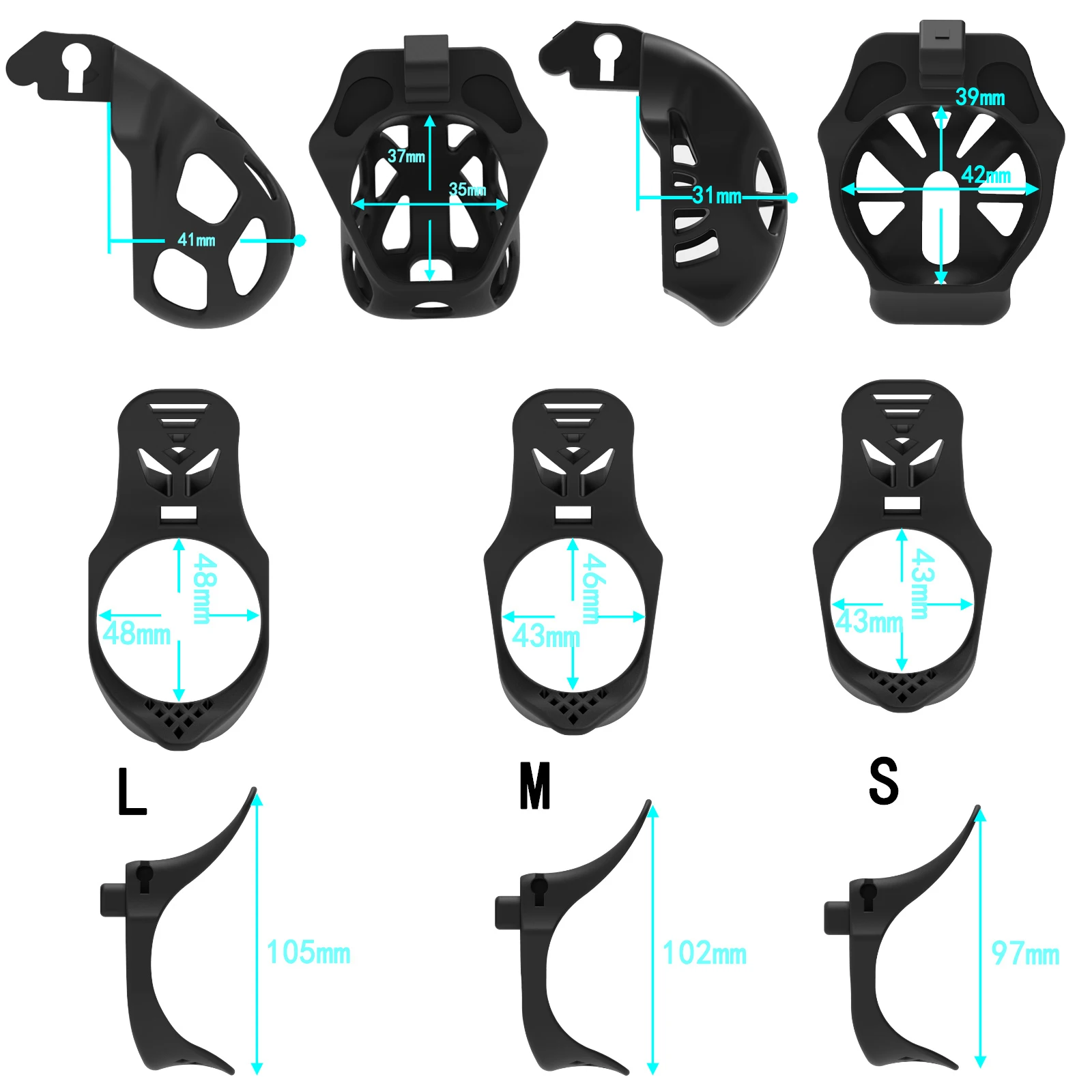 Soulock anti cheat male chastity Lockable cock cage device sex toys for man with 3 Base Ring