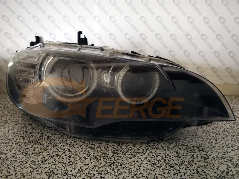 BMW X6 E71 E72 2008-2014용 데이라이트 블루투스 앱 다채로운 색상의 초고휘도 RGB LED 엔젤아이즈 헤일로 링