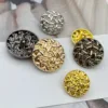 18/20/23/25mm Gold Silver Black Vintage Round Metal Button For Clothing Handmade Sewing Coat Buttons DIY Accessories 1