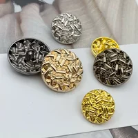 18/20/23/25mm Gold Silver Black Vintage Round Metal Button For Clothing Handmade Sewing Coat Buttons DIY Accessories 1