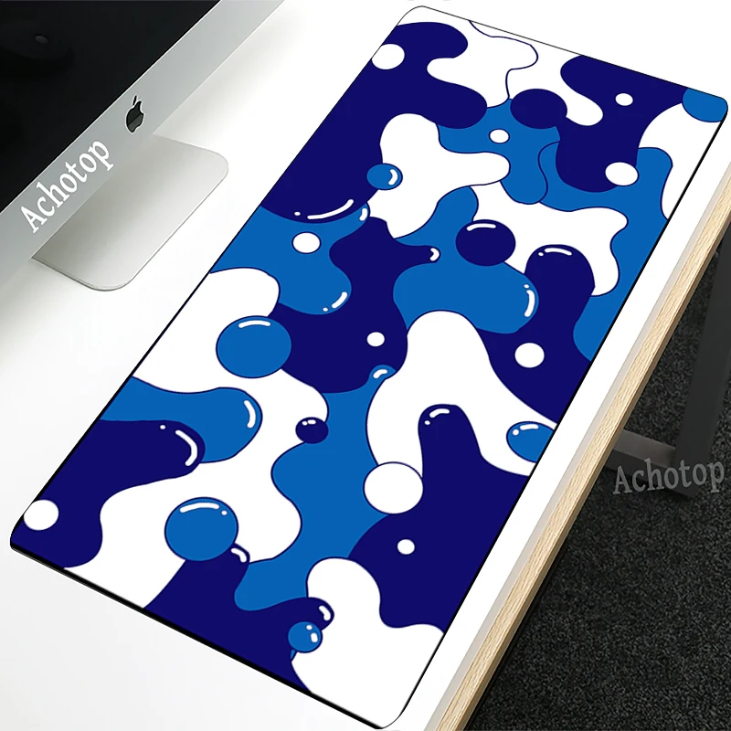 Grande Abstrato Líquido Gaming Mouse Pad Computador Mousepad Tapete Gamer Art pc Desk Mat 900x400 - Imagem 3