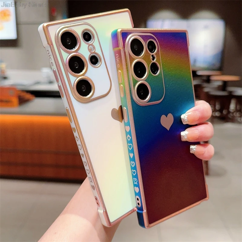 Luxury Rainbow Liquid Phone Case With Camera Protection & Holder_voghion.com