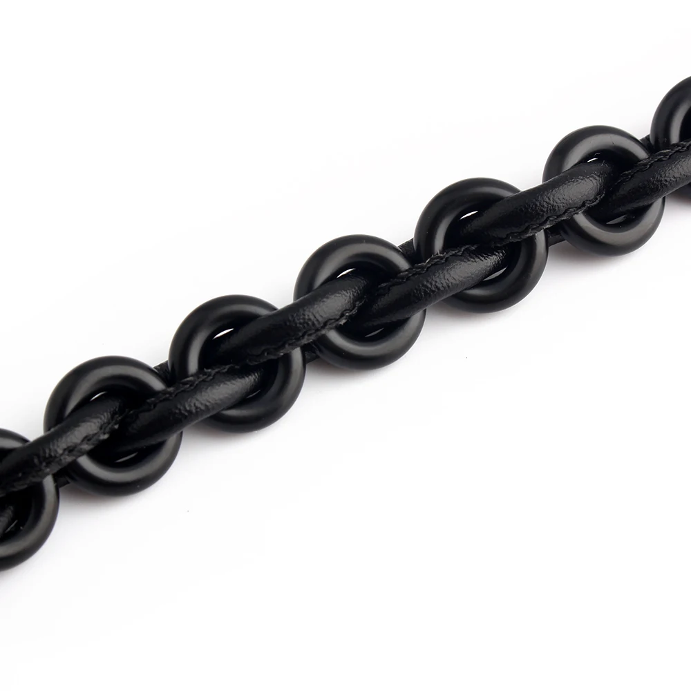 1/3/8PCS Length:62cm Black Acrylic Drawstring Bag Chain For Women Handbag Handles Shoulder Straps Chains Lanyard Accessories