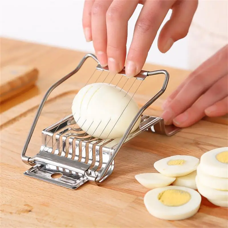 

Egg Cutter Stainless Steel Wire Egg Slicer For Hard Boiled Eggs Luncheon Meat Mushroom Tomato Kitchen Tool Gadgets Accessories
