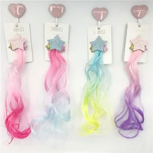 

New Baby Sequins Star Pattern Hairpins Cute Colorful Wig Barrettes Pentagram Hairclip Air Clips & Pins for Girls Kids Headwear