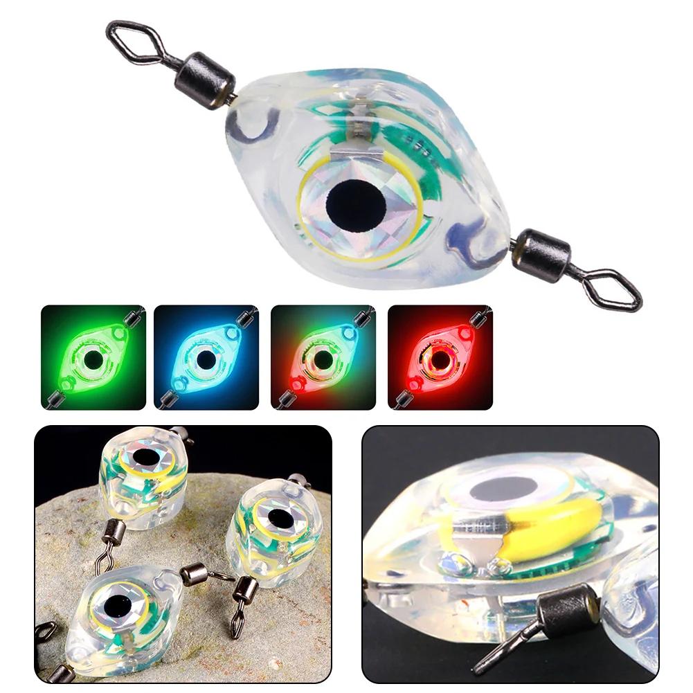 Señuelo de pesca piezas, luz LED subacuática, lámpara para atraer peces, cebo de pesca de calamar, señuelo luminoso para atraer peces, 1 unidad