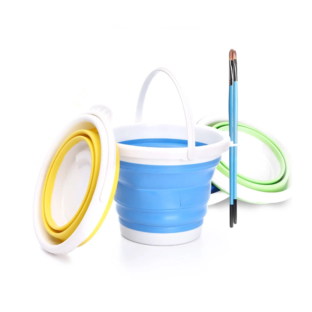 

3000ml Collapsible Rubber Pen Wash Bucket,Portable ,Multipurpose Outdoor oil paintbrush Watercolor Pen Water Chalk Clean Tools