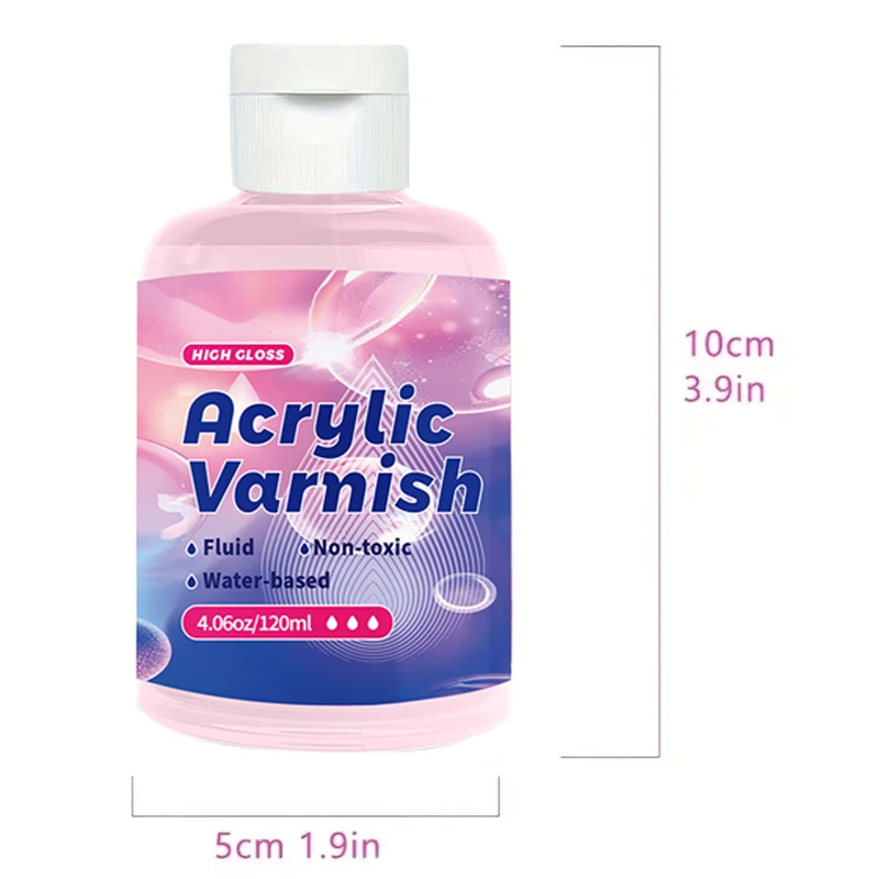 Acrylic Varnish 120ML High Gloss Finish Protective Clear Coat