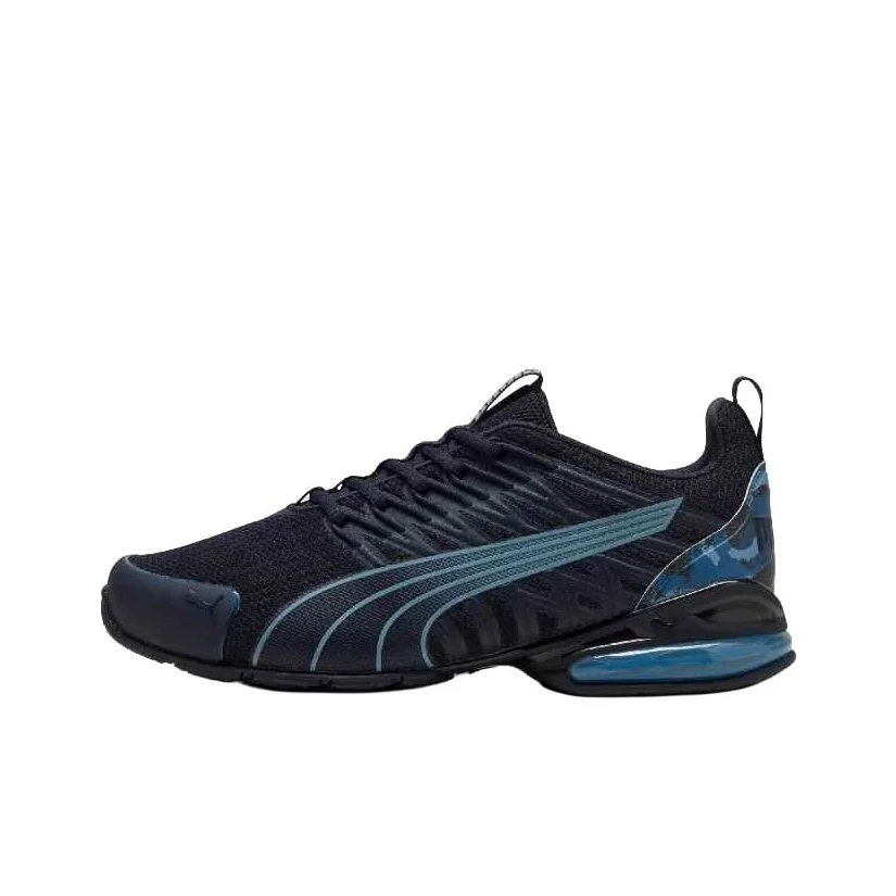 Scarpe da corsa basse PUMA Voltaic Evo resistenti all'abrasione da uomo nere blu 311972-01