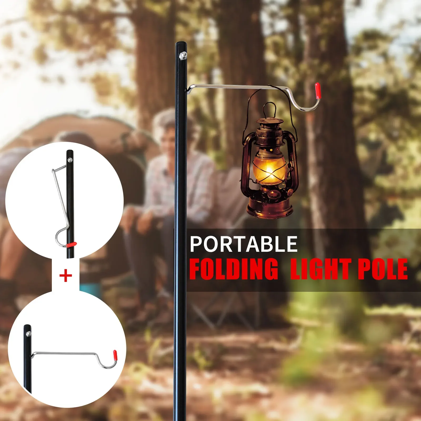 

Lantern Post Pole Outdoor Activities Lamp Stand Hanger Hanging Light Holder