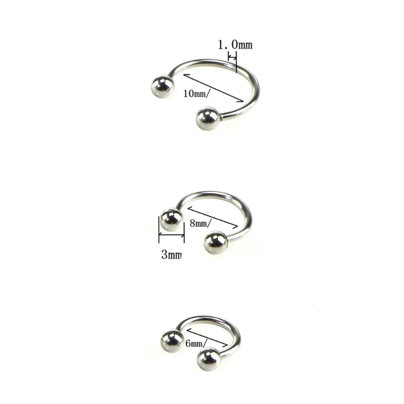 Punk C Shape Steel Nose Ring Horseshoe Lip Ring puncture Hook Clip Earrings Septum No Allergic Body Piercing Jewelry Nose Rings nose rings,piercing jewelry,body piercing earrings,ear piercing jewelry,metal jewelry,body piercing jewelry,body jewelry