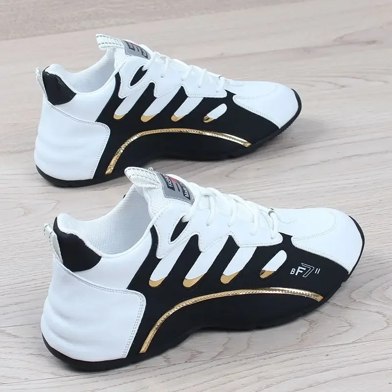 Women's Breathable Leather Fashion Trainers Comfortable Running_voghion.com