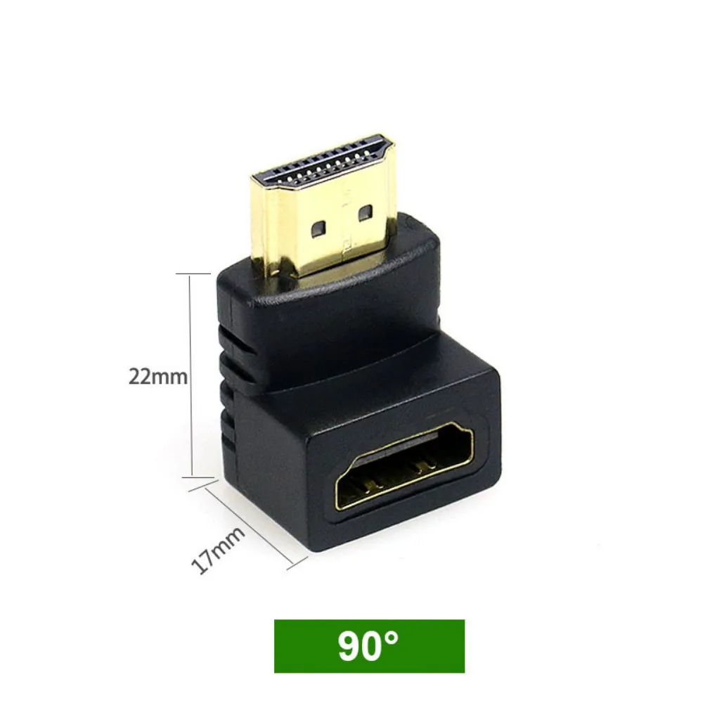 Right Angle HD TV Adapter 90 Degree Male to Female