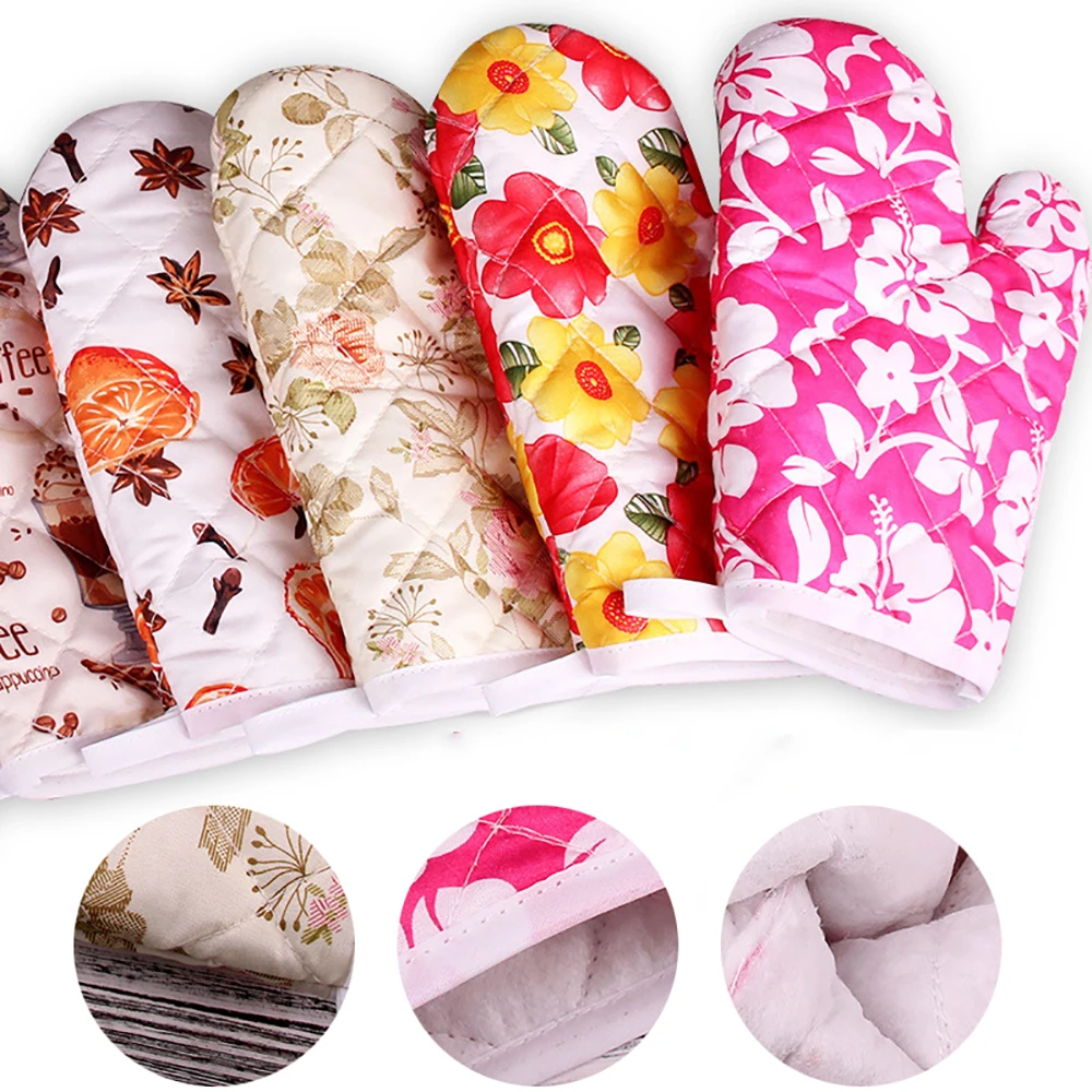 Microwave Oven Heat Insulated Gloves Kitchen mitts Hot Resistant Cooking Baking Anti-scalding Glove Kitchen Accessories