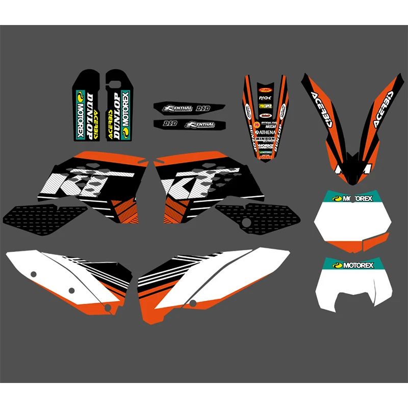 RB R B (BULL) Motorcycle Sticker Design For Motorcycle KTM 125/250/350/400/450/500/525 SX SXF 2005 2006 2007 2008 2009 2010