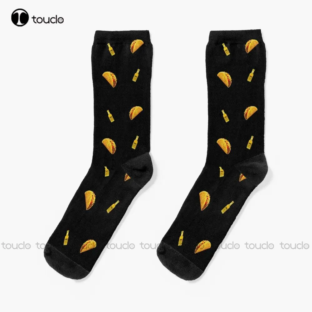 

Tacos And Tequila ( Taco Tuesday ) Socks Boy Socks Personalized Custom Unisex Adult Teen Youth Socks Street Skateboard Socks Art