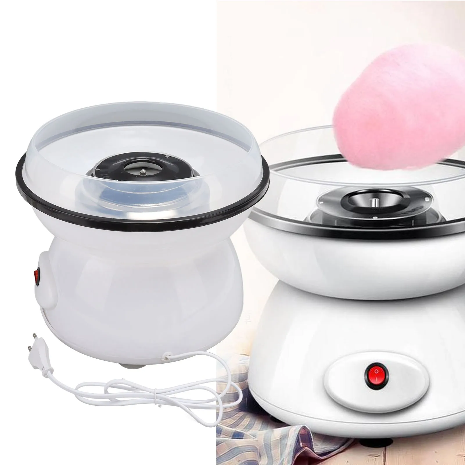 Floss Maker Portable  Machine Automatic Rapid Heating Low Noise Mini  Floss Machine for Kids EU Plug 230V 4