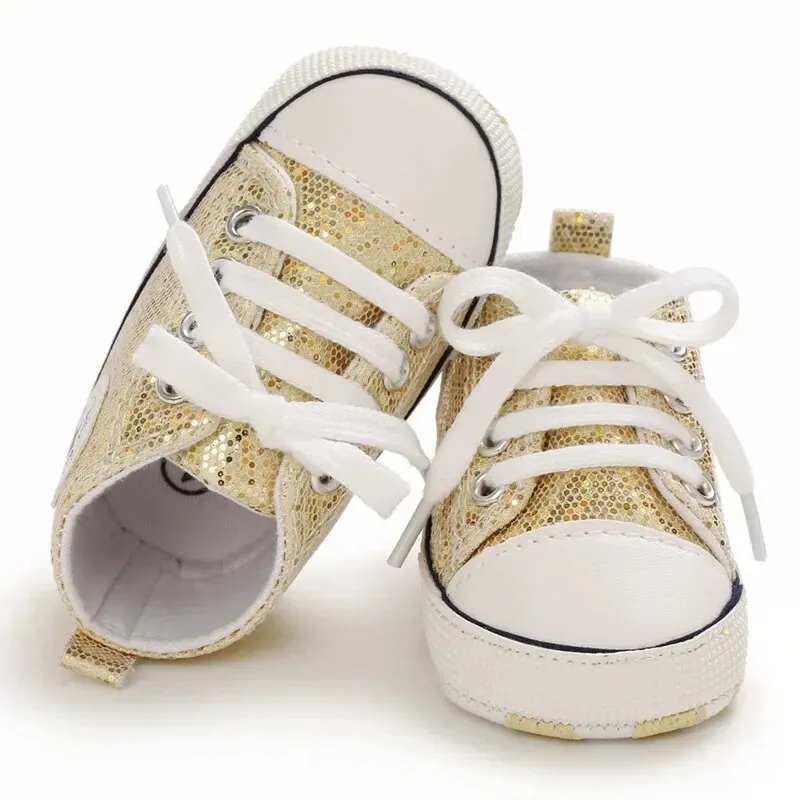 Canvas Sneakers 1pc Baby Boys Girls Sports Shoes Infant First Walkers Toddler Soft Sole Anti-slip