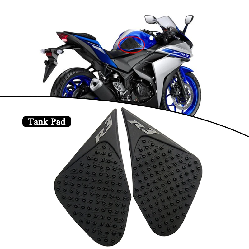 

For Yamaha YZF R3 R 3 2015 2016 Sticker Anti slip Fuel Tank Pad Side Gas Knee Grip YZF-R3 R3 Motorcycle Accessories