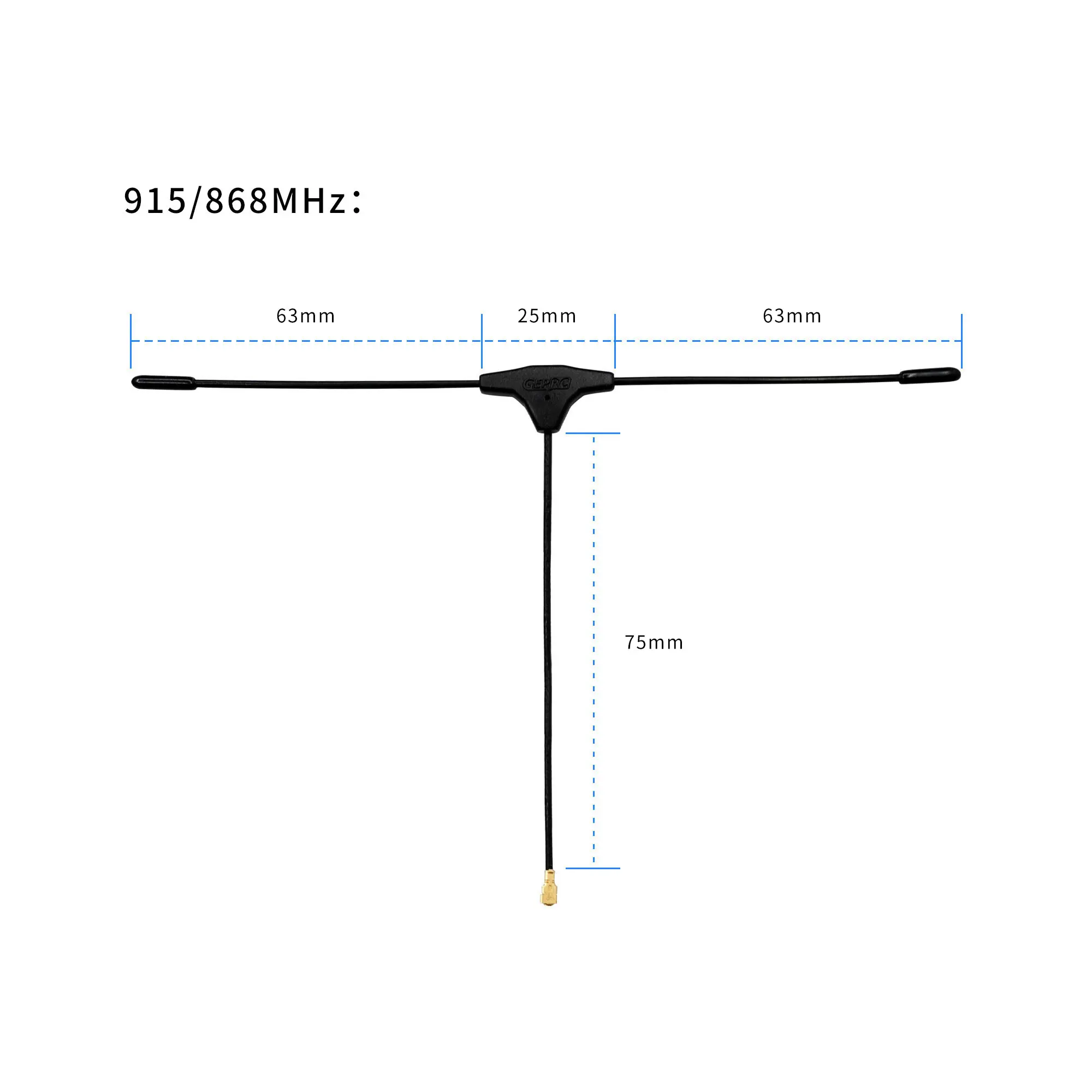 1PC GEPRC 2.4G 915MHZ 2DBI T 안테나 IPEX1 35mm 75mm TBS 나노 FRSKY R9mm ELRS 수신기 DIY 부품