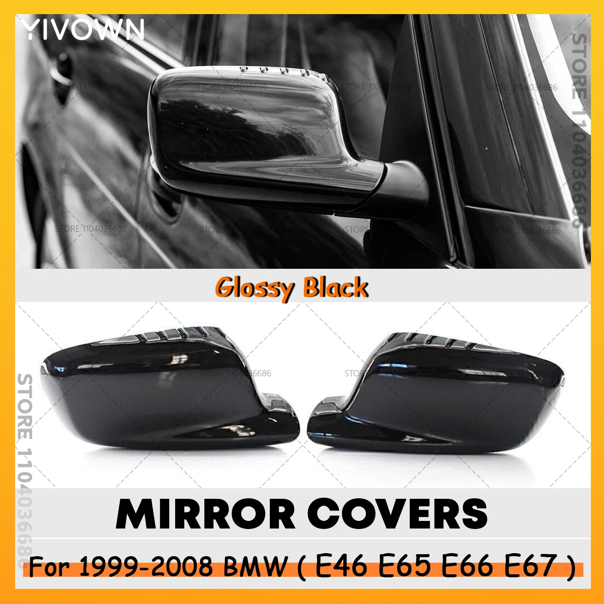 1999-2008 BMW E65 E66 E67 E46 쿠페 E46 Cabrio 1 쌍 자동차 백미러 커버 트림 캡 51167074235 51167074236