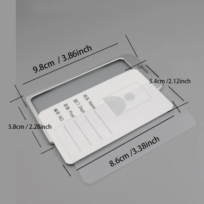 New Metal Alloy Work Name Card Holders Fashion  Business Work Card ID Badge Lanyard Holder Men Women Aluminum ID Business Case 3