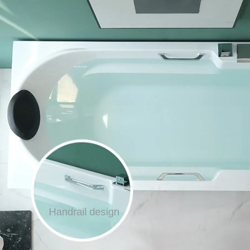 Acrylic Tub Home Bathroom Surf Massage Adult Bathtub Small Apartment Independent Constant Temperature Portable Tubs For Bathing 5