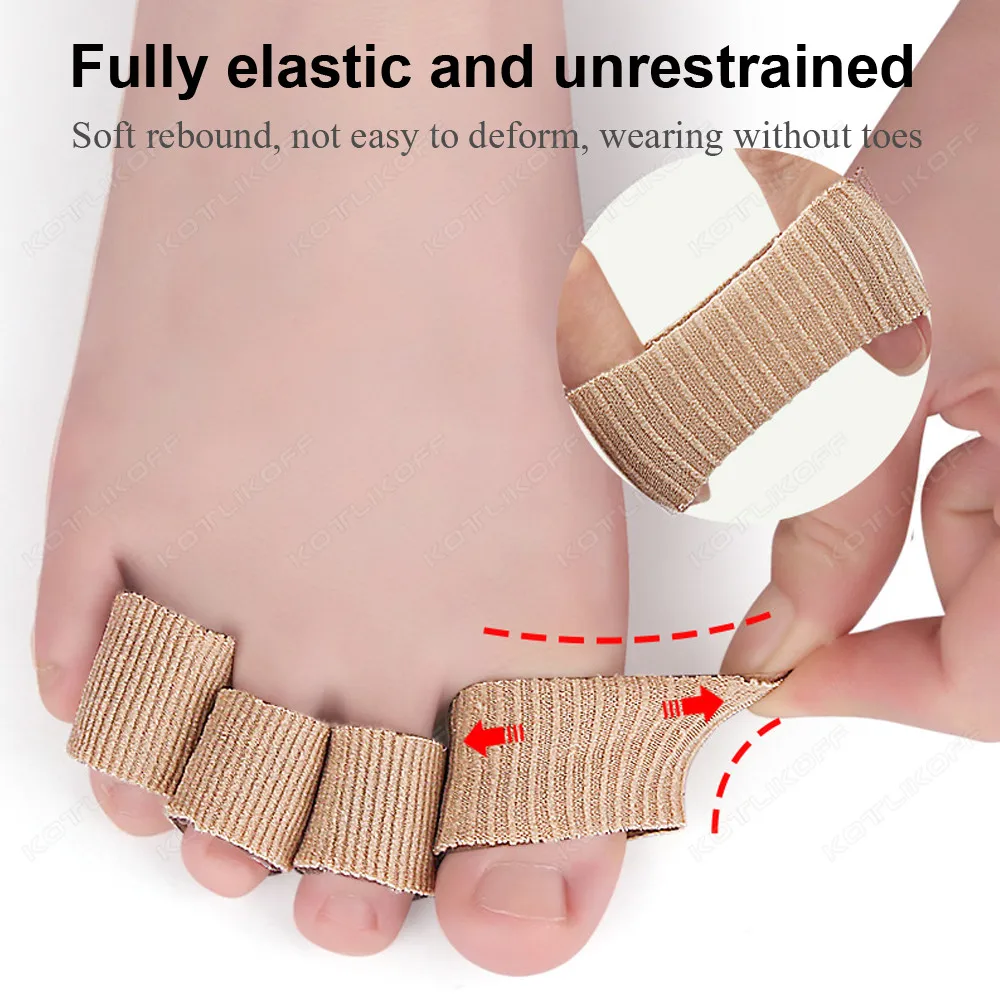 Fabric Silicone Toe Tube Gel Toe Protector Bandage For Corns Blisters Calluses Hammer Toes Pain Relief Foot Care Sleeve Pads